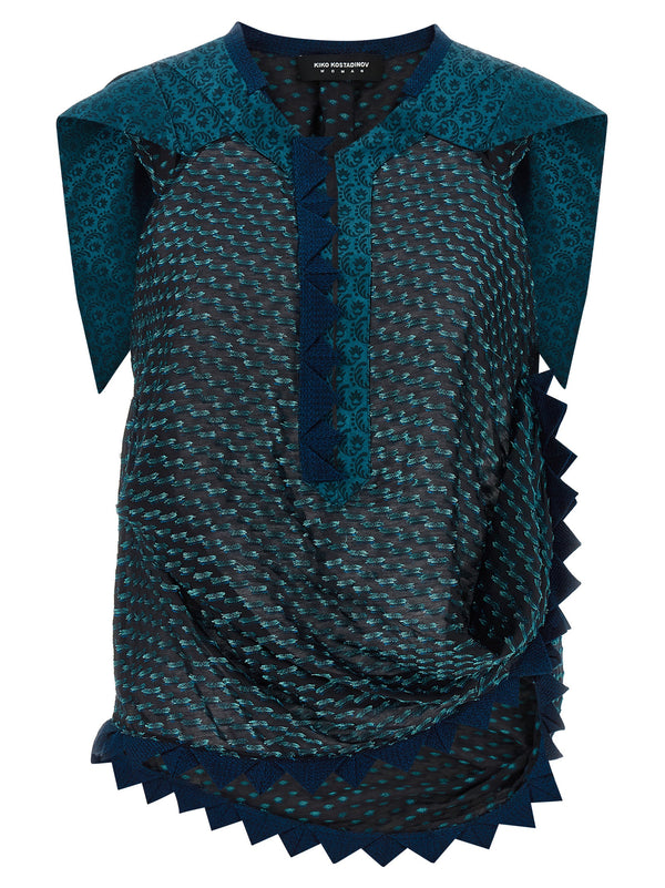 Kiko Kostadinov 52% Modal blouse in blue