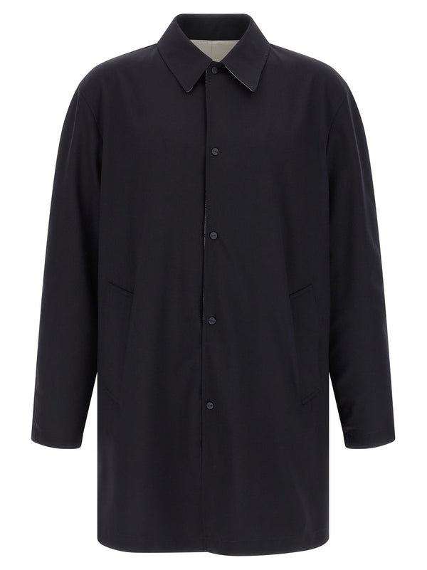 Herno 64% polyester coat in black