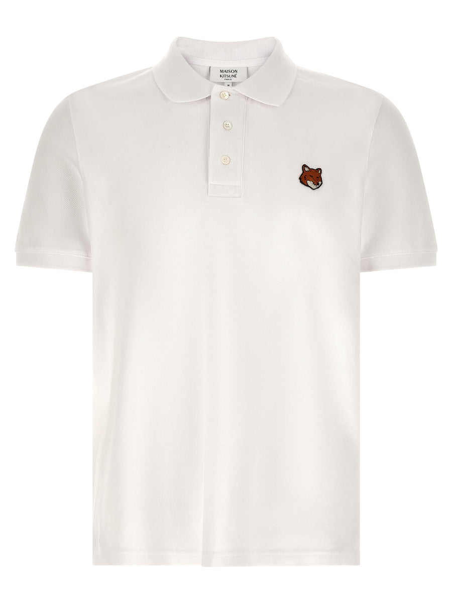 Maison Kitsuné 100% Cotton polo shirt in white