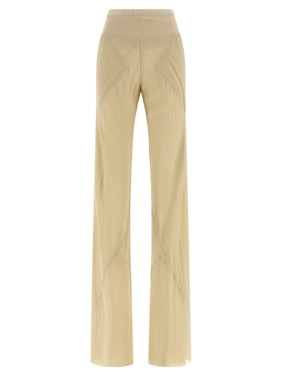 Rick Owens 100% Silk trousers in beige