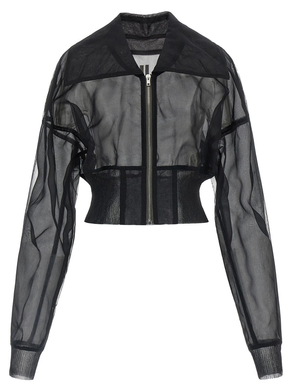 Rick Owens 100% nylon jacket in black