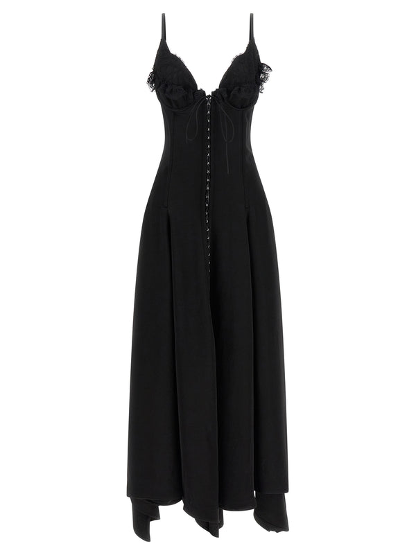 Alexander McQueen 100% Acetate dress in black