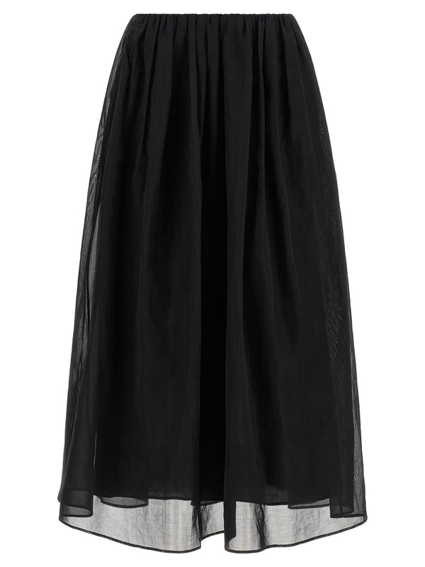Brunello Cucinelli 100% cotton skirt in black