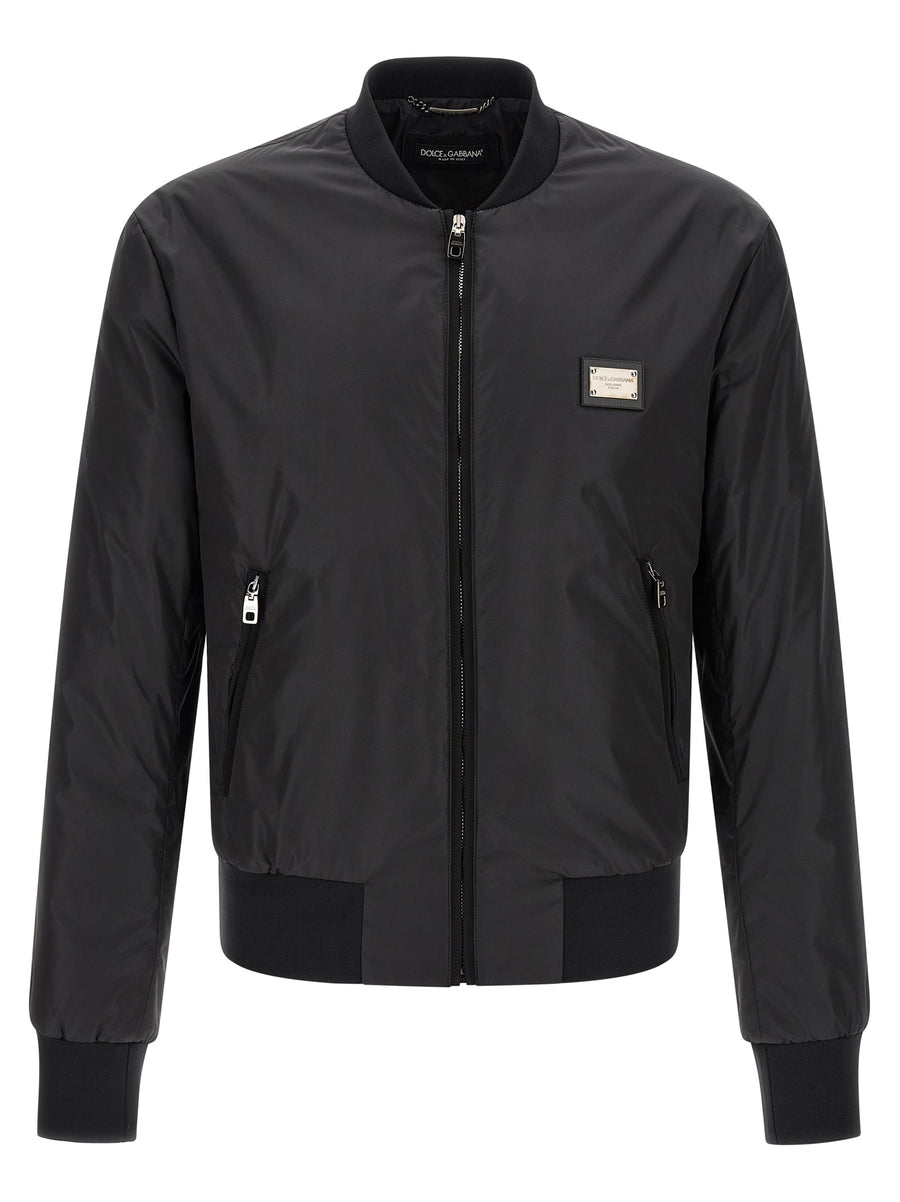 Dolce & Gabbana 100% Polyamide bomber jacket in black