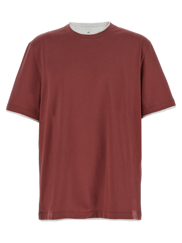Brunello Cucinelli 100% Cotton t-shirt in red