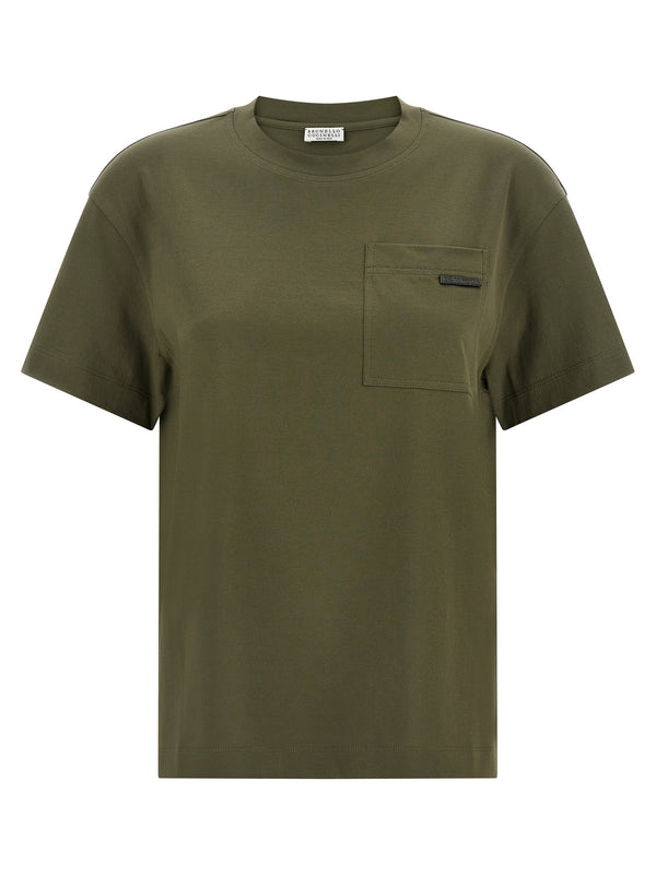 Brunello Cucinelli 100% Cotton t-shirt in green