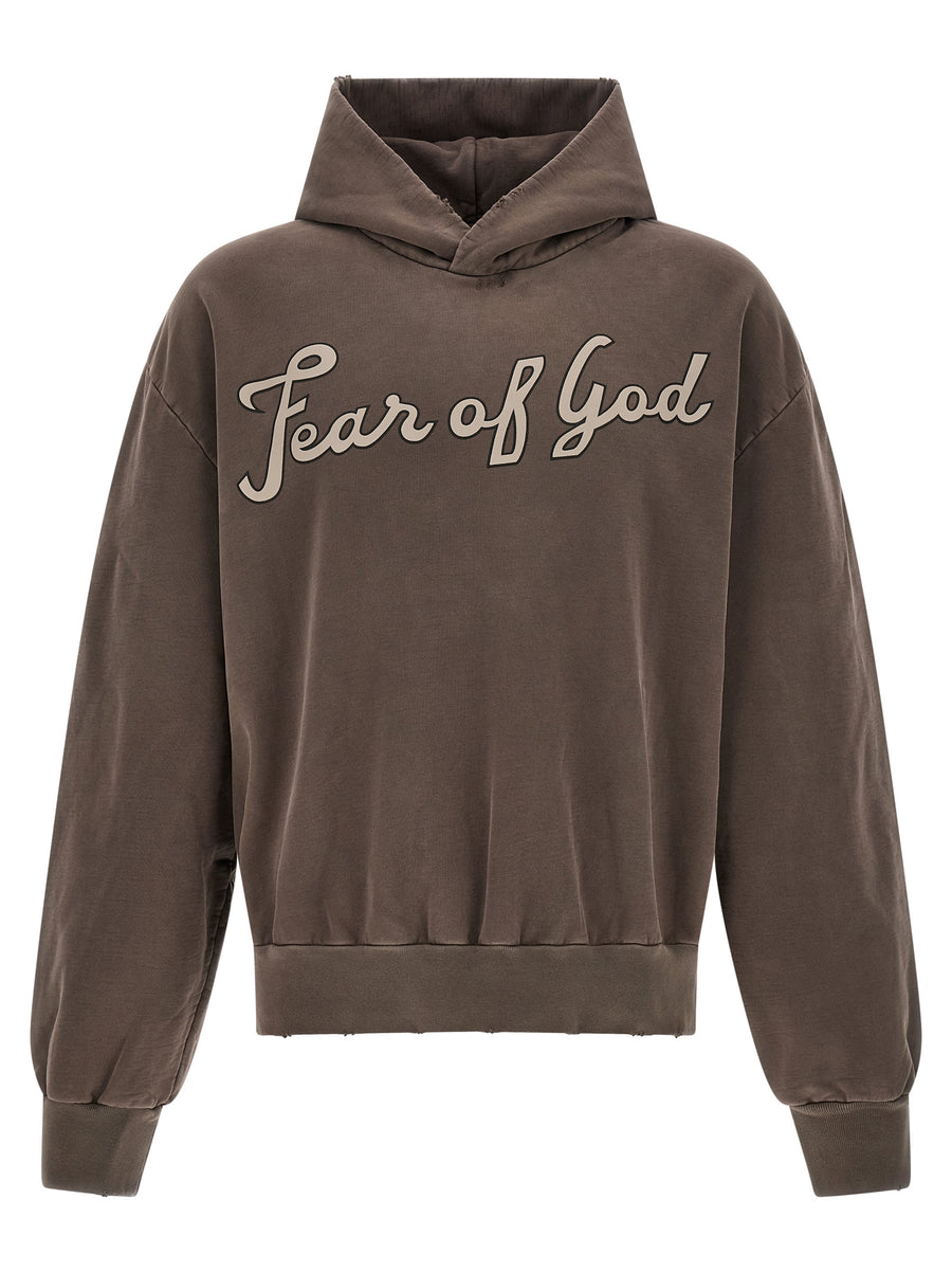 Fear Of God 100% cotton hoodie in brown