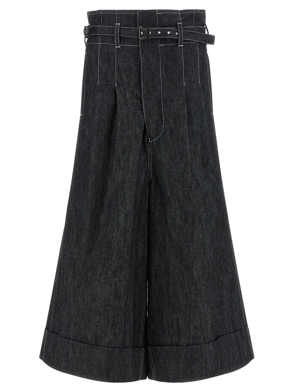 Junya Watanabe 100% cotton bermuda shorts in black