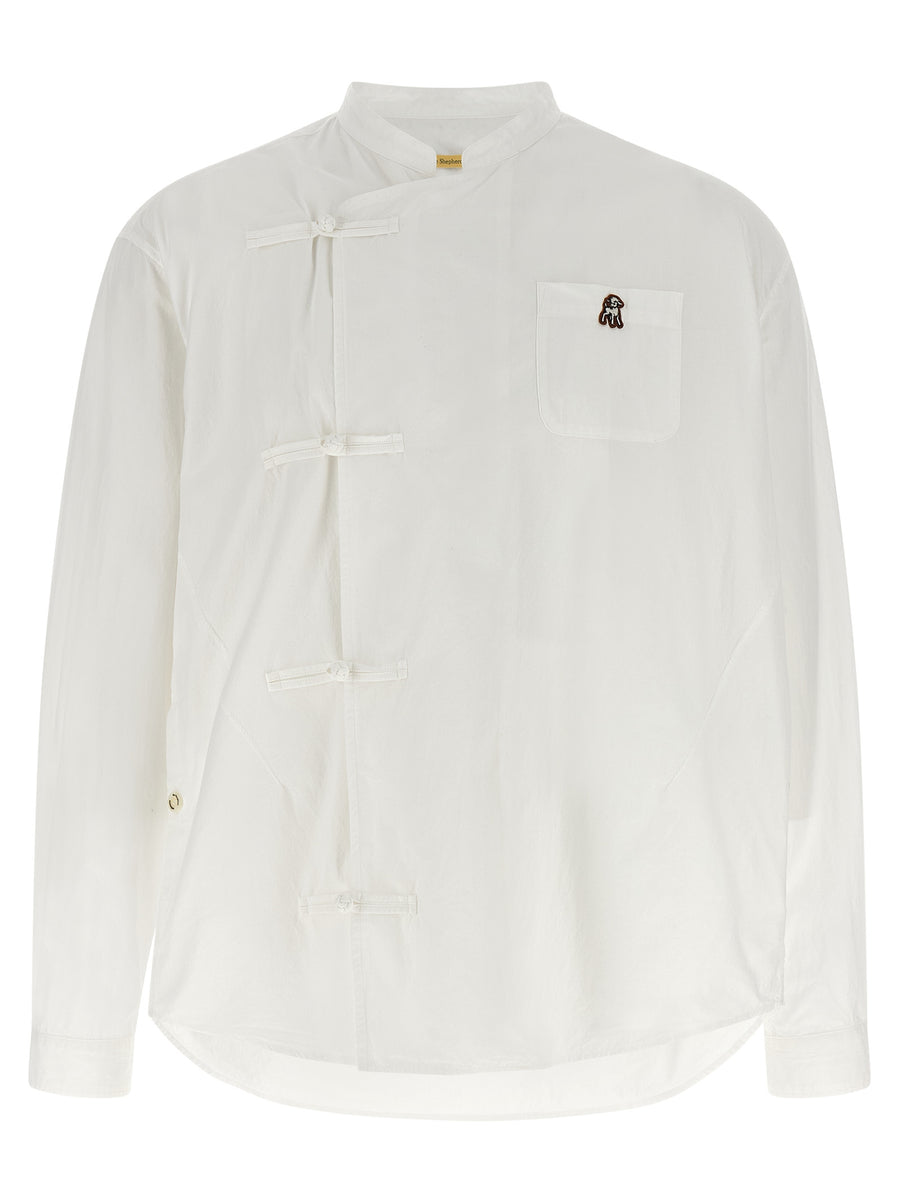 Undercover 100% cotton overshirt in white