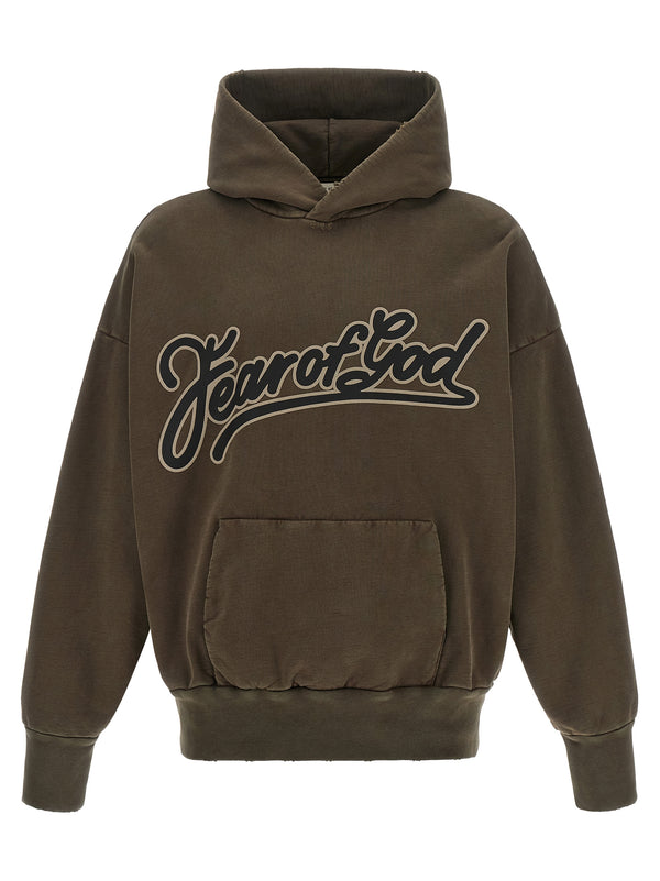 Fear Of God 100% cotton hoodie in brown