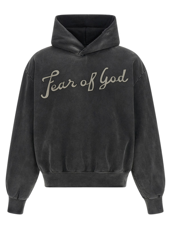 Fear Of God 100% cotton hoodie in black