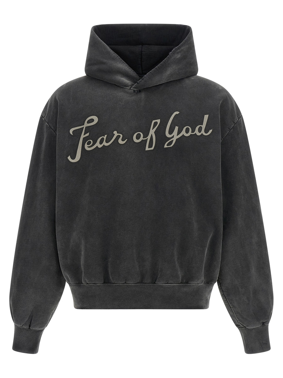 Fear Of God 100% cotton hoodie in black