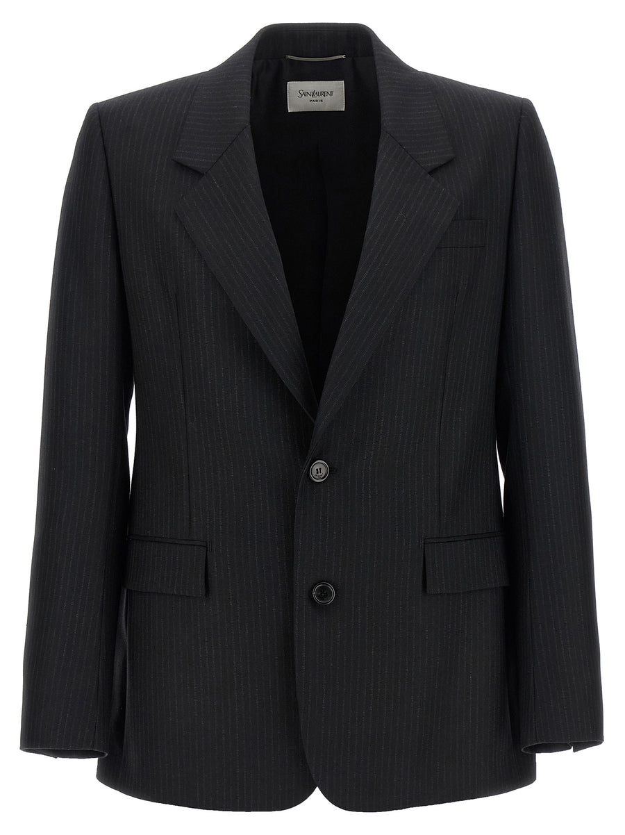 Saint Laurent 100% wool blazer in black