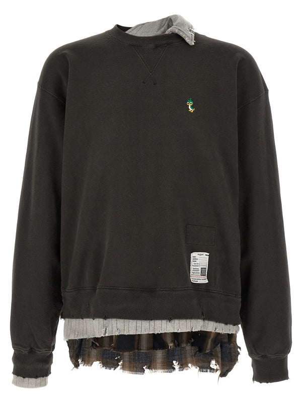 Maison Mihara Yasuhiro 100% cotton sweatshirt in black