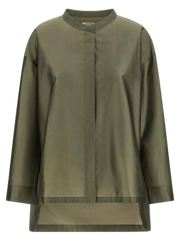 'S Max Mara 71% Polyester blouse in green