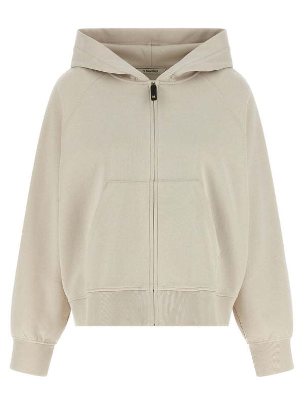 'S Max Mara 78% cotton hoodie in beige