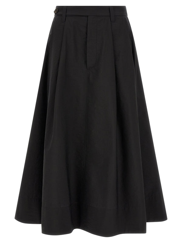 Brunello Cucinelli 75% cotton skirt in black