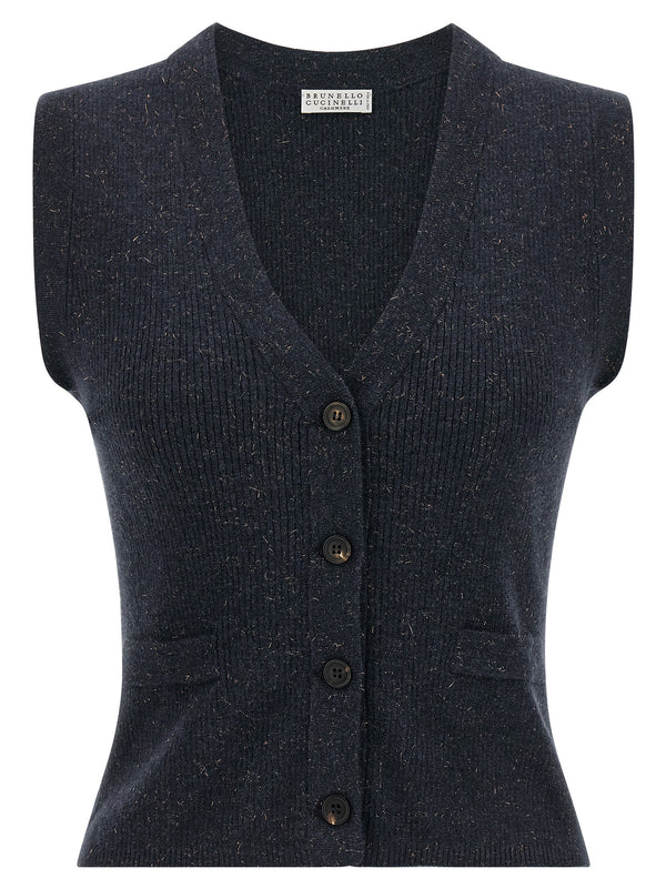 Brunello Cucinelli 46% cashmere cardigan in navy