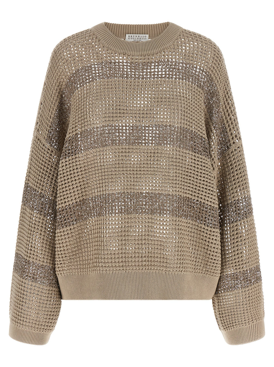 Brunello Cucinelli 100% cotton sweater in gray