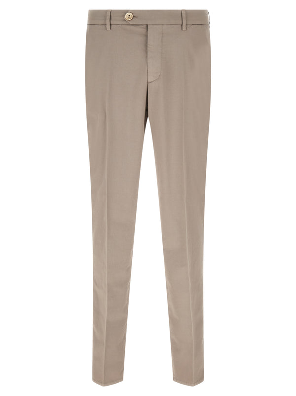Brunello Cucinelli 97% cotton trousers in beige