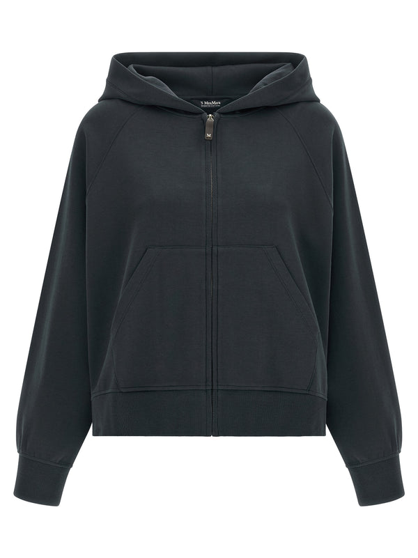 'S Max Mara 78% Cotton hoodie in black