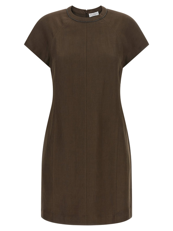 Brunello Cucinelli 72% Viscose dress in brown