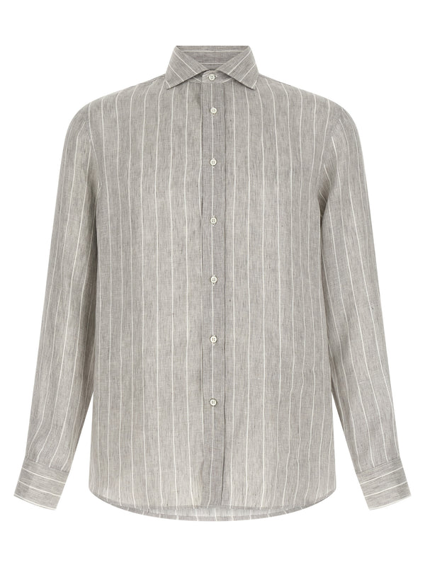 Brunello Cucinelli 100% Linen shirt in gray