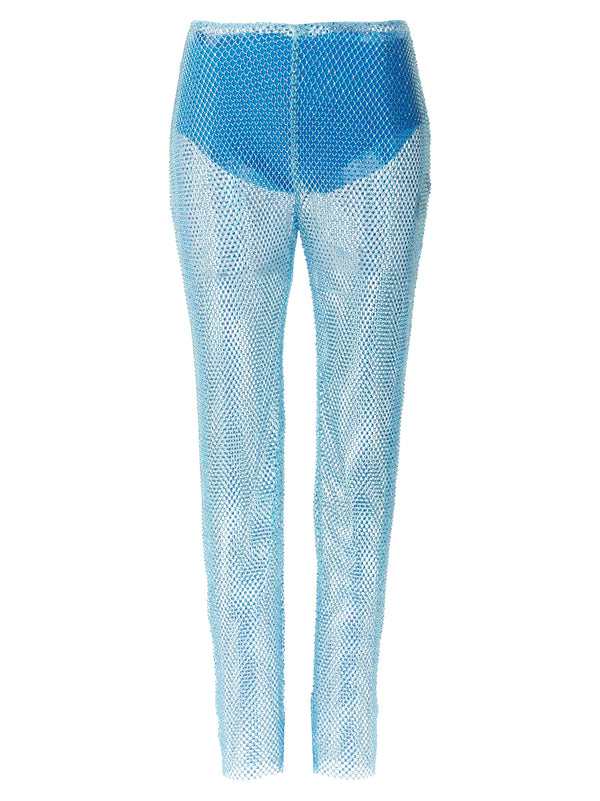 Giuseppe Di Morabito 92% polyamide trousers in blue