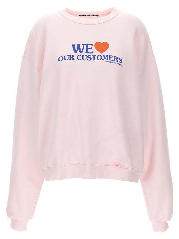 Alexander Wang 100% cotton sweatshirt in pink