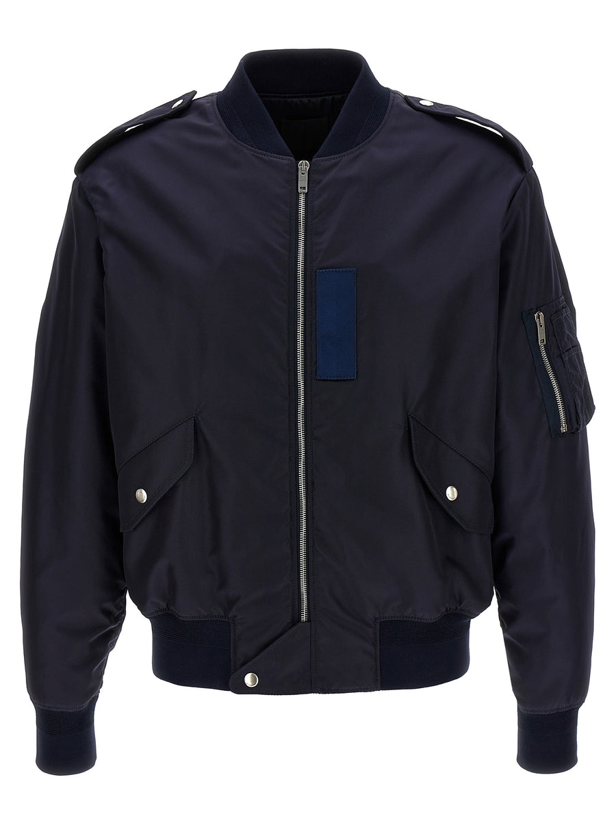 Givenchy 100% Polyamide bomber jacket in navy