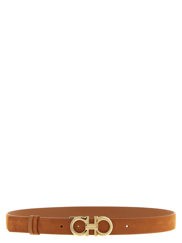 Ferragamo 100% calfskin leather (Bos Taurus) belt in brown
