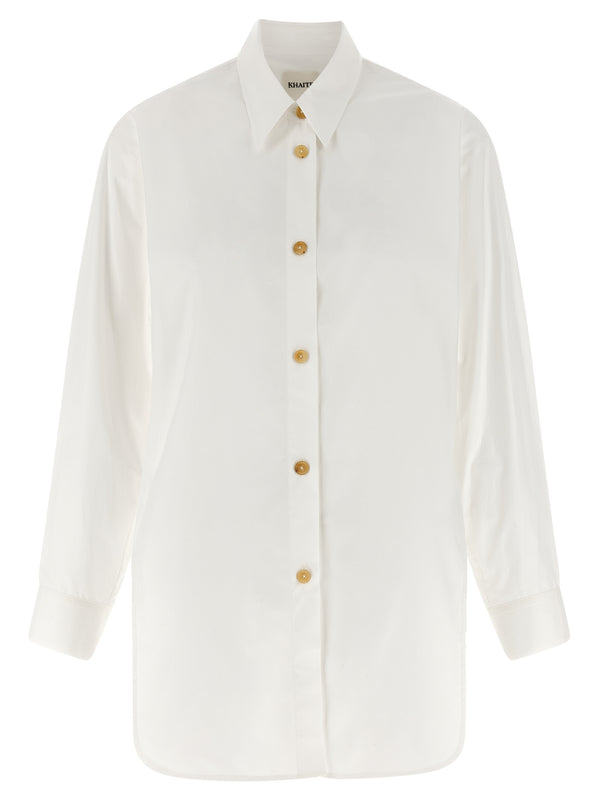 Khaite 100% Cotton blouse in white