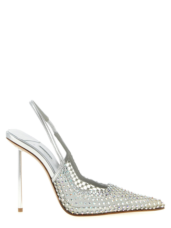 Le Silla 50% polyester heel in silver