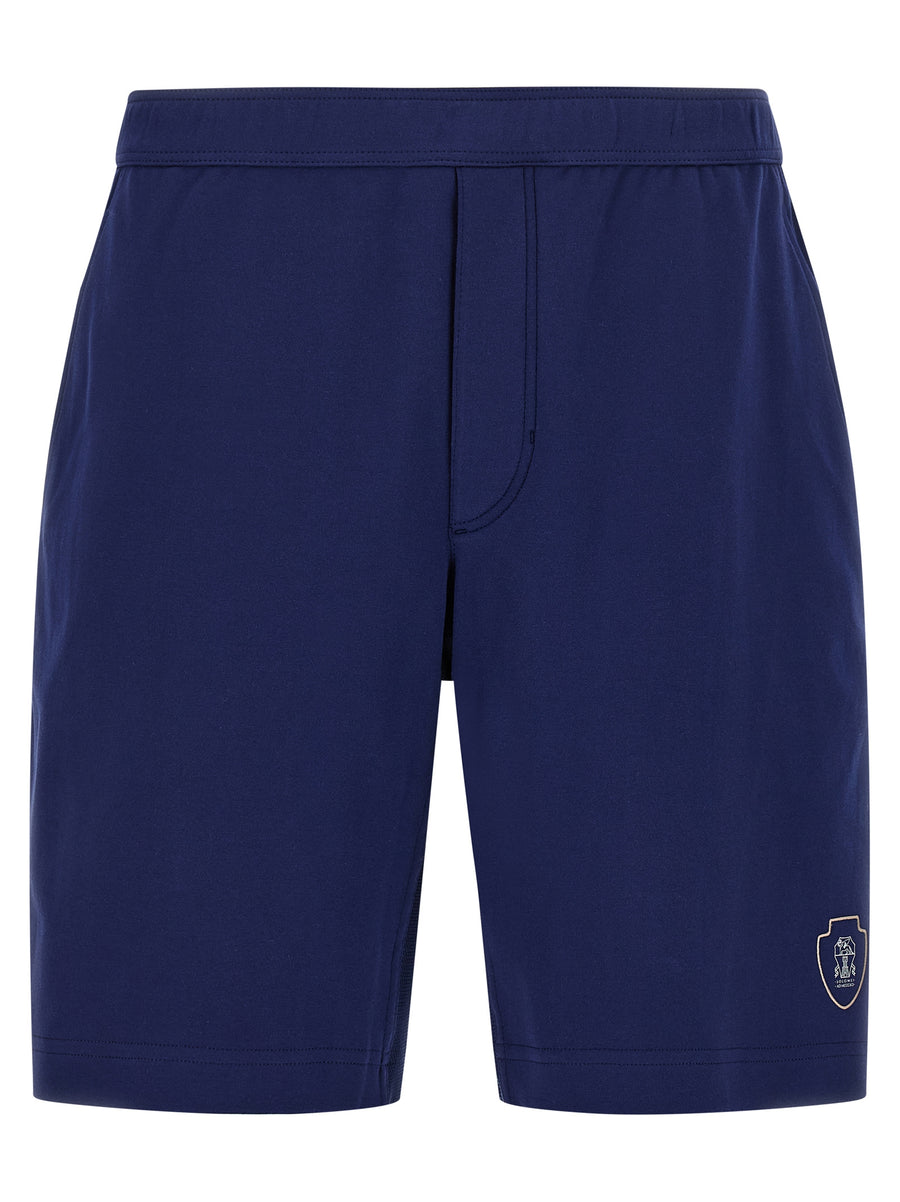 Brunello Cucinelli 100% Cotton bermuda shorts in navy