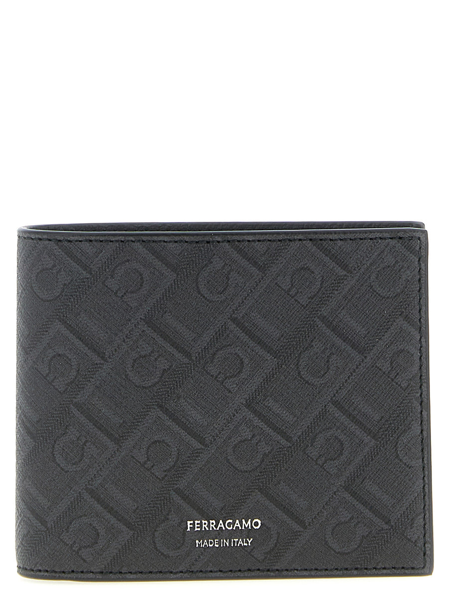Ferragamo 64% polyurethane wallet in black