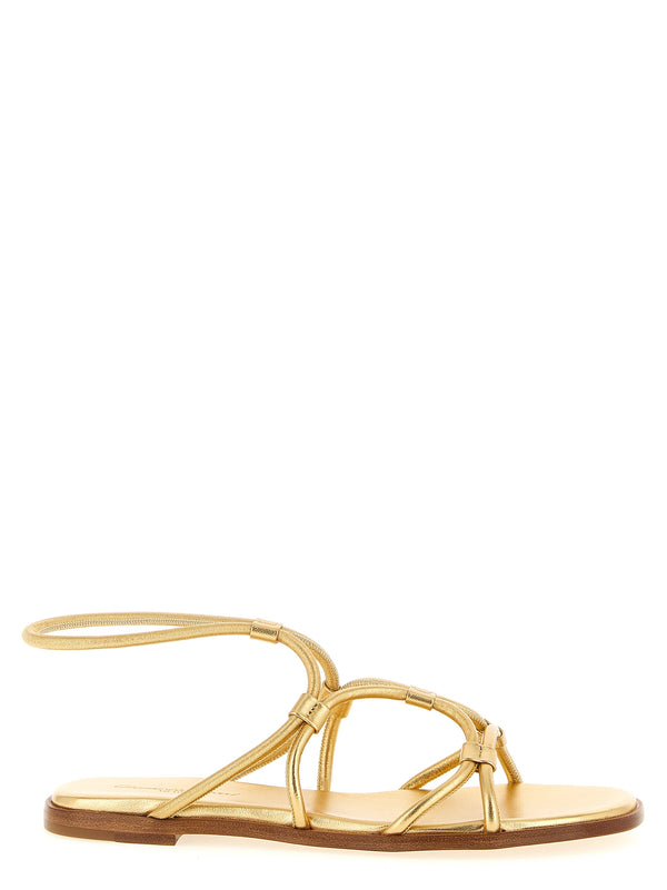 Gianvito Rossi 100% Lamb Leather sandal in gold