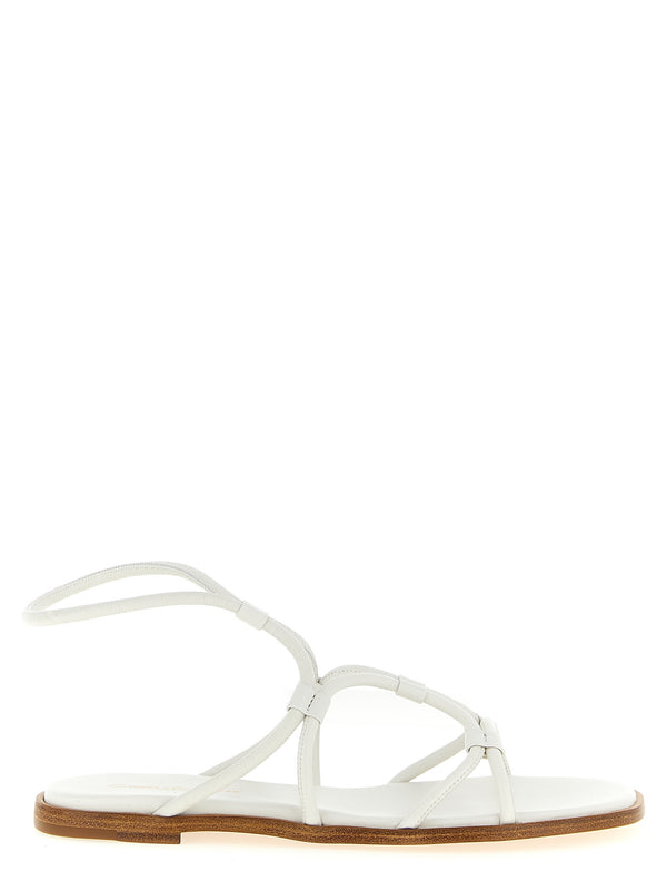 Gianvito Rossi 100% lamb leather sandal in white
