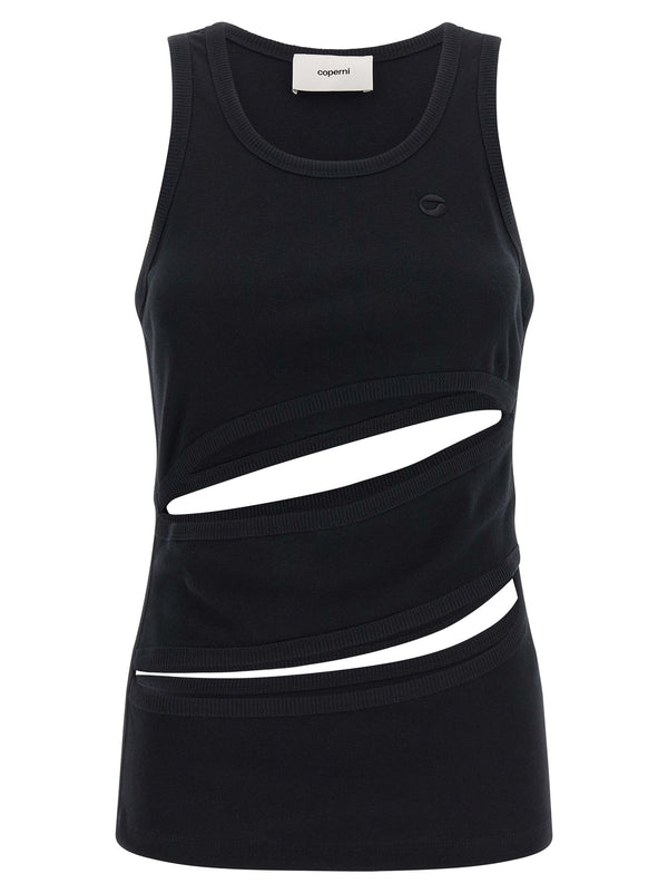 Coperni 100% organic cotton tank top in black