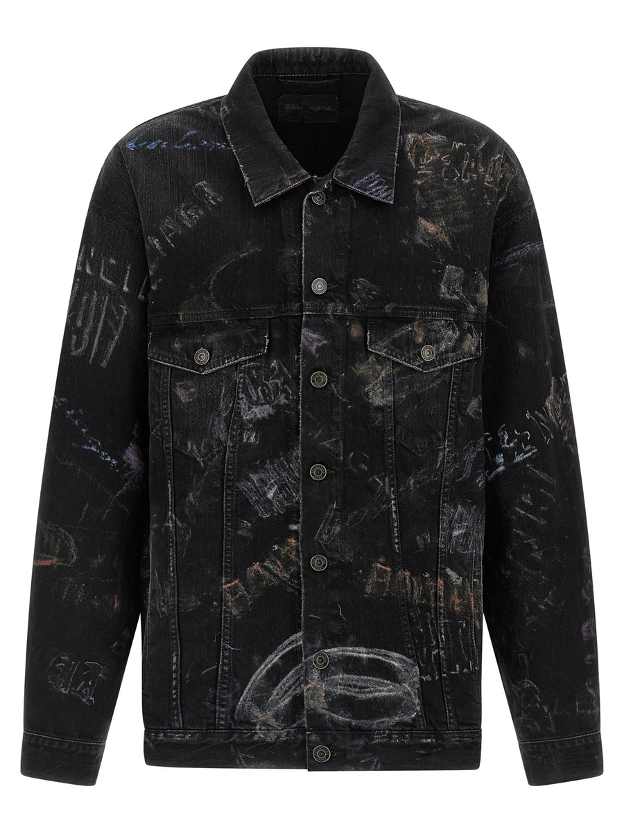 Balenciaga 100% cotton jacket in black