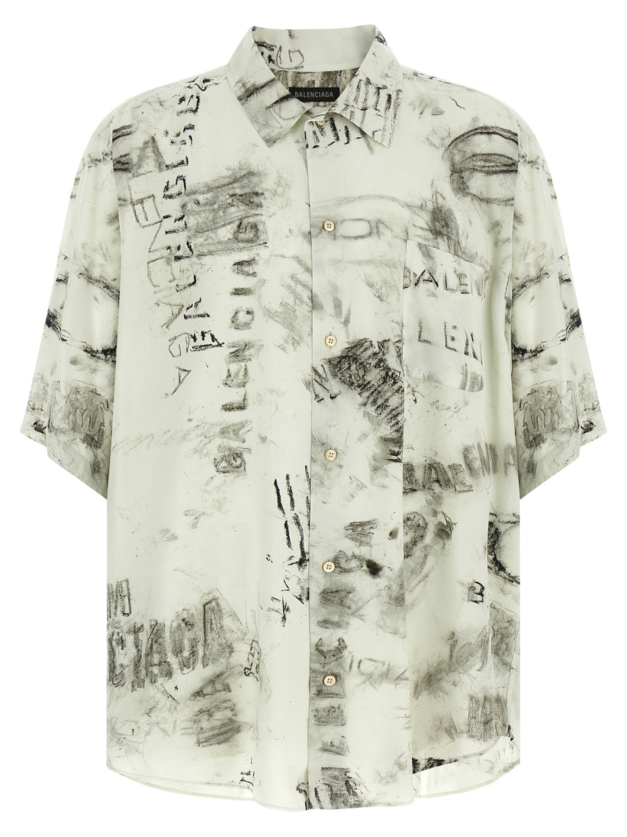 Balenciaga 100% viscose shirt in gray