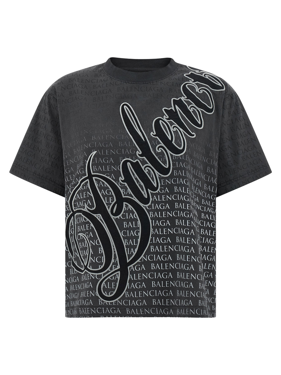 Balenciaga 100% cotton t-shirt in black