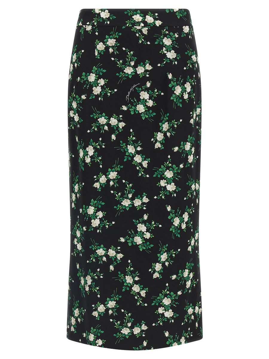Dolce & Gabbana 98% Silk skirt in black