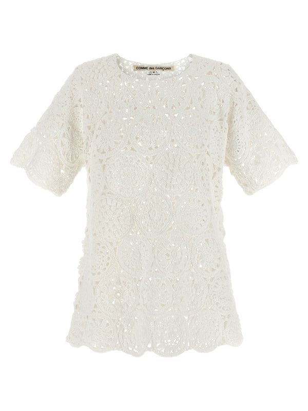 Comme des Garçons 100% cotton t-shirt in white