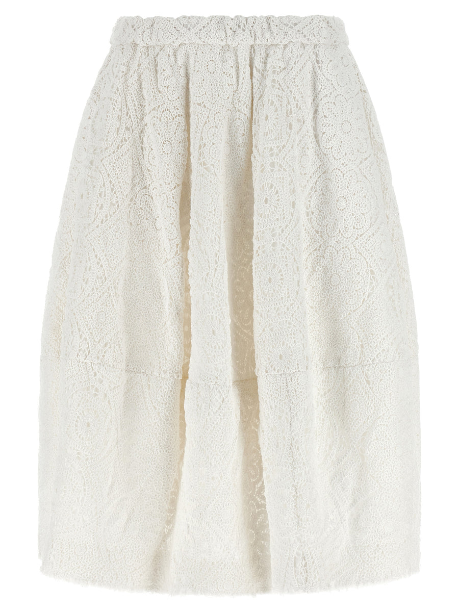 Comme des Garçons 100% Cotton skirt in white