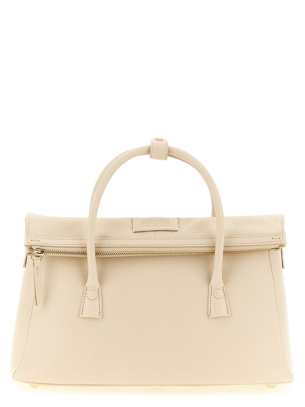 Maison Margiela 100% goat leather top handle bag in beige