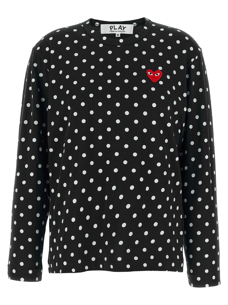 Comme Des GarçOns Play 100% cotton t-shirt in black