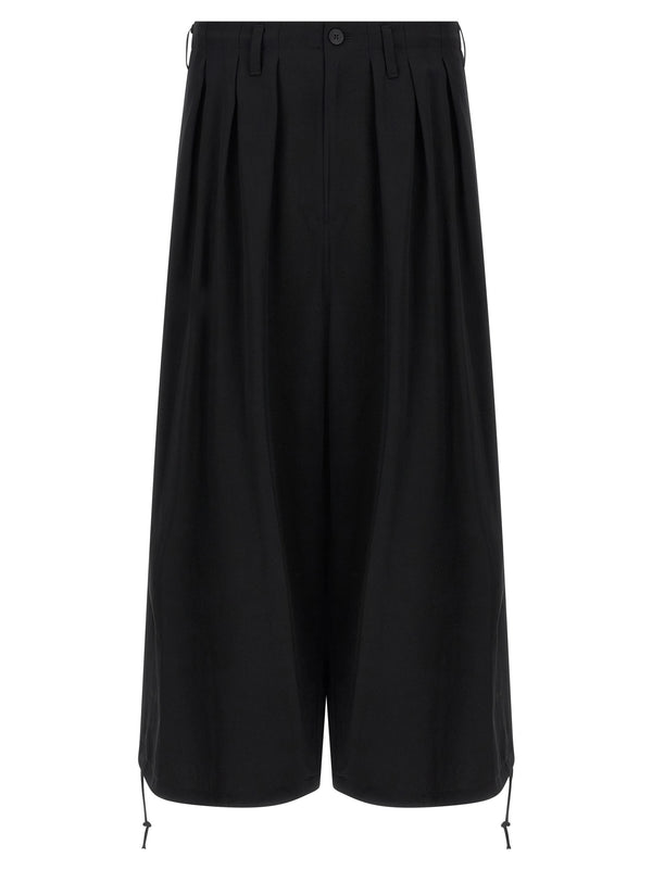 Yohji Yamamoto 57% triacetate trousers in black