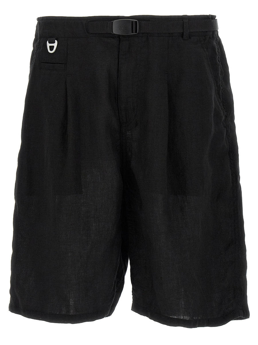 Undercover 100% Linen bermuda shorts in black