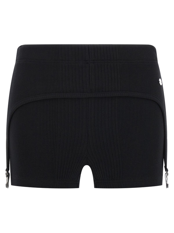Jean Paul Gaultier 100% cotton bermuda shorts in black