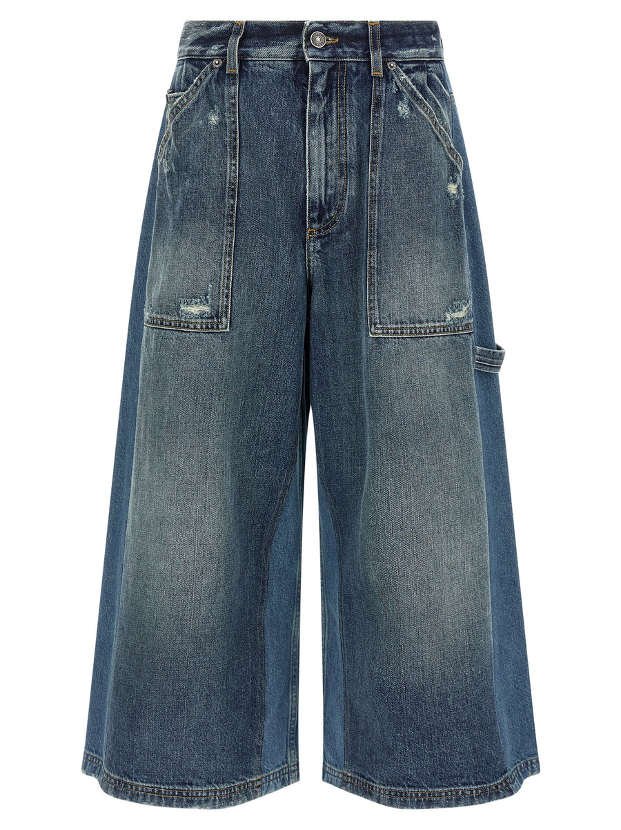 Dolce & Gabbana 100% cotton bermuda shorts in blue